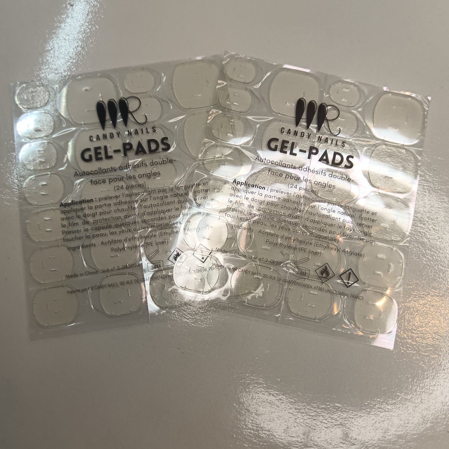 2 feuilles de gels pad MR CANDY NAILS